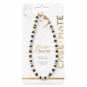 Case-Mate Black and White Beaded Phone Charm